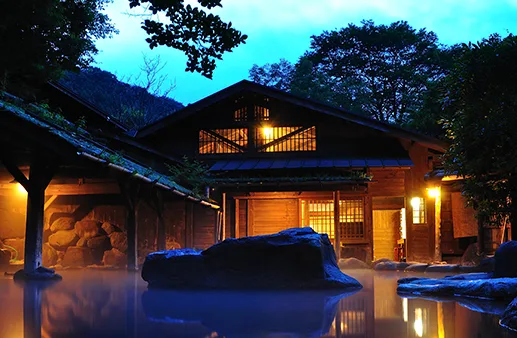 熊本・黑川溫泉溫泉設施（やまびこ旅館）第二張旅館實景