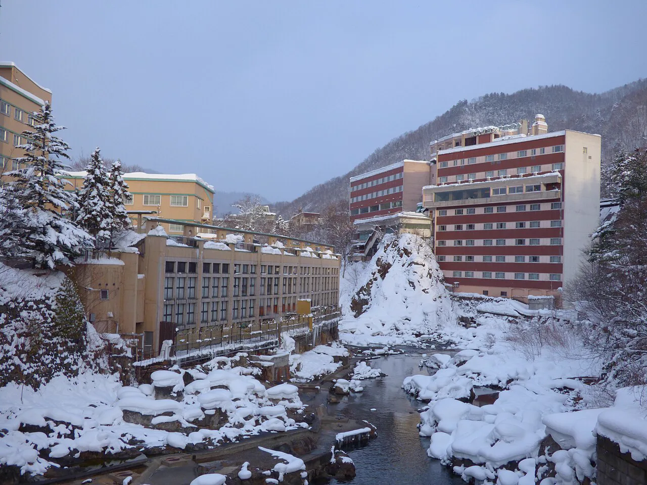 定山渓溫泉代表性溫泉景觀